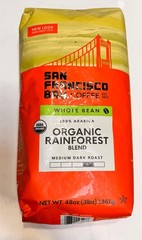 3 lbs, San Francisco Bay Organic Rainforest Blend Whole Bean Coffee,( 1361 g )