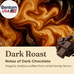 Dark Roast Organic Whole Bean Coffee | Whole Beans Coated with Lion’S Mane, Chag