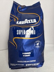Lavazza Super Crema Whole Bean Coffee, 2.2 lb, Espresso MediumRoast, BB 01/30/28