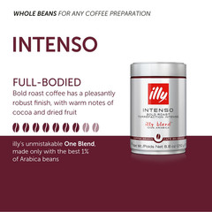 Intenso Whole Bean Coffee, Dark Roast, Intense, Robust And Full Flavored With No