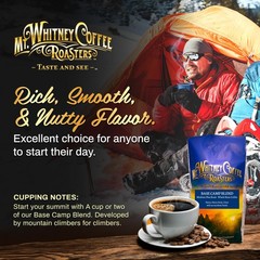 Base Camp Blend Medium Dark Roast Coffee, Low Acid, Ground, 5 lb (Pack of 1)