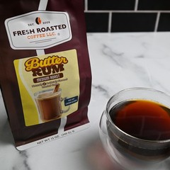 Butter Rum Flavored Whole Bean Coffee Medium Roast Kosher 12 oz Premium Brew