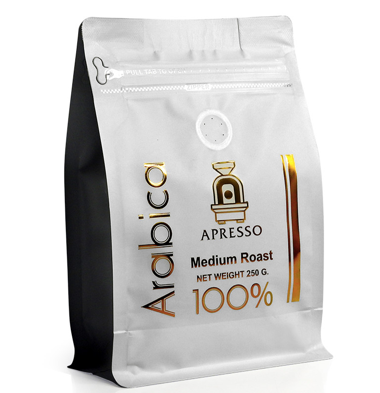 100% Arabica Coffee, 250 Grams, Medium Roast.