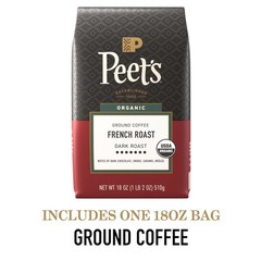 Bold USDA Organic Dark French Roast Coffee – 100% Arabica, 18 Oz Resealable Bag