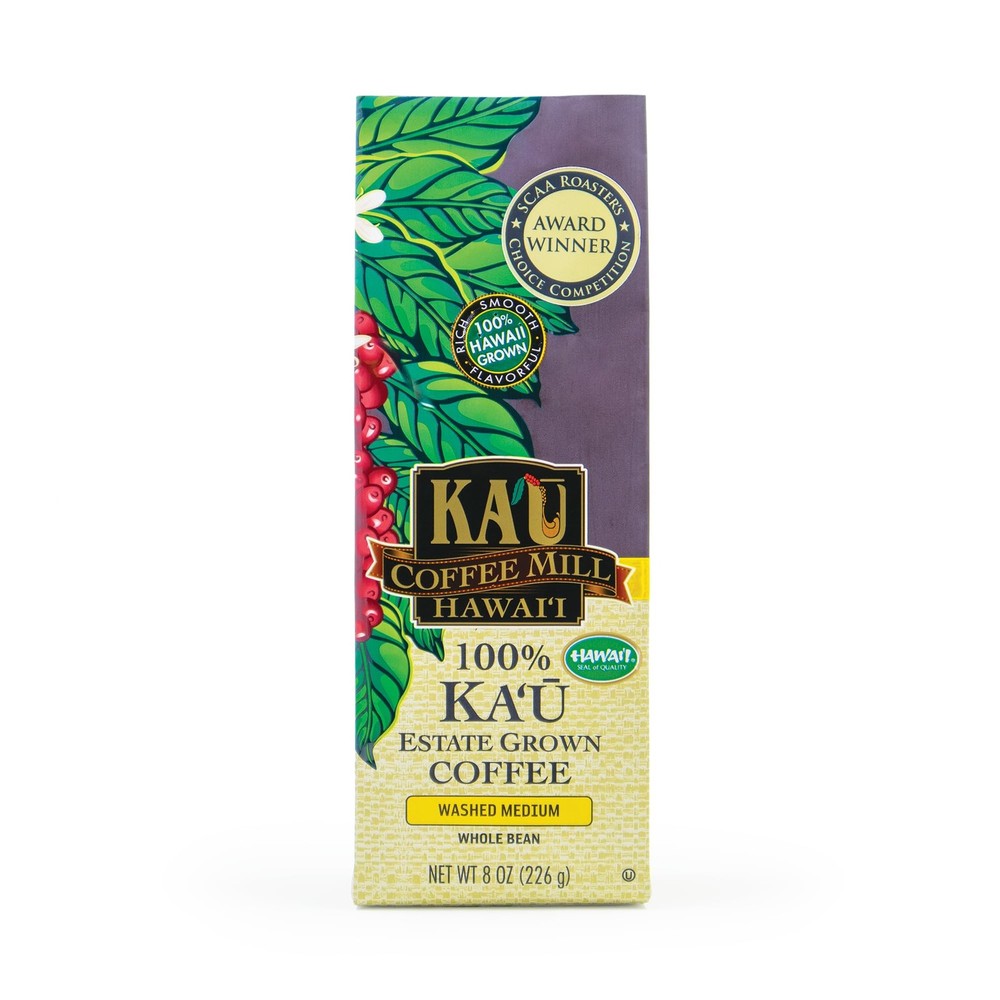 Ka’u Coffee Mill Washed Medium Roast Whole Bean Coffee – Bright Aroma – Plum …