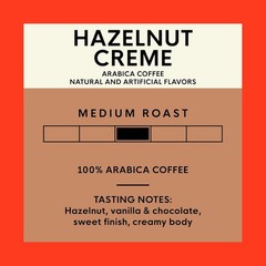 Hazelnut Crème Whole Bean – Medium Roast 32oz