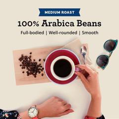 Portside Blend Medium Roast Whole Bean Coffee | 12 Ounce Bags (Pack of 6)