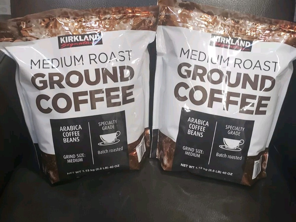 Medium Roast Ground Arabica Coffee Kirkland Signature 2 Bags 5lbs Total