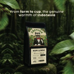 Kopi Luwak Civet Coffee Beans Wild Harvest Gayo Sumatra Indonesia 8.8 Oz