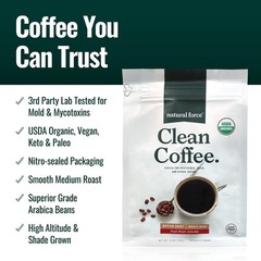 Organic Clean Coffee Classic, Mold & Mycotoxin Free, Low Acidity, 12 oz