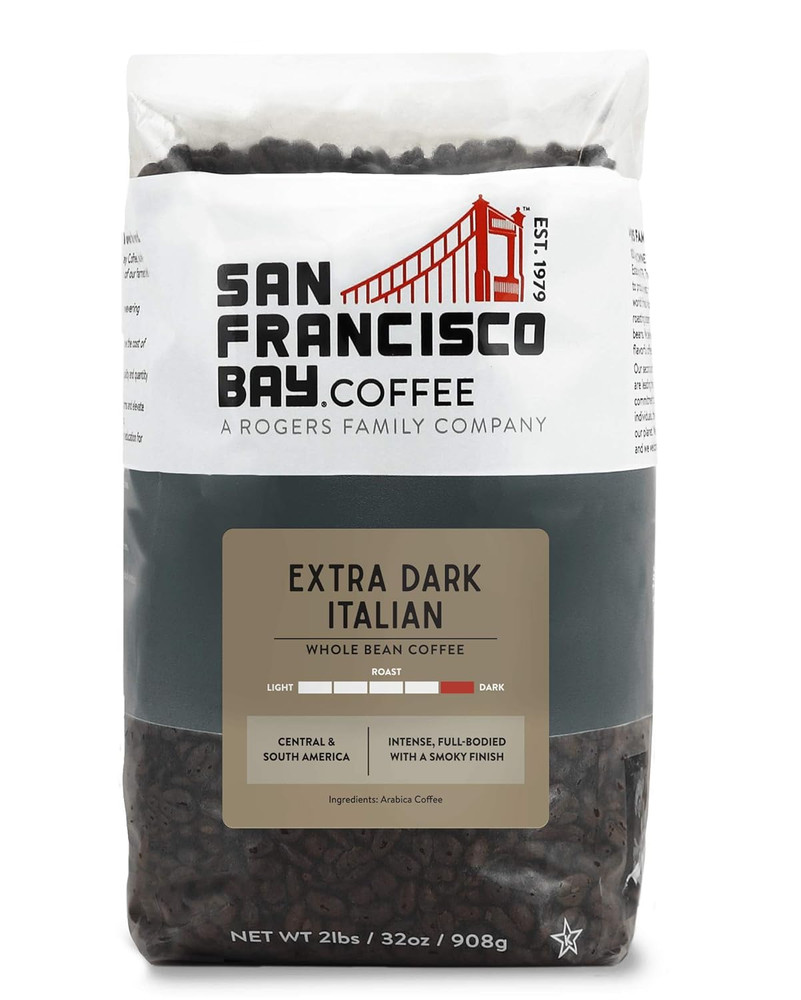 Whole Bean Coffee – Extra Dark Italian (2Lb Bag), Dark Roast