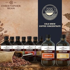 Christopher Bean French Roast Cold Brew Coffee-Bold 100% Arabica Coffee Bottle
