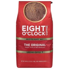 Eight O’Clock Original Ground & Whole Bean, Medium Roast Coffee, 40oz/38oz.