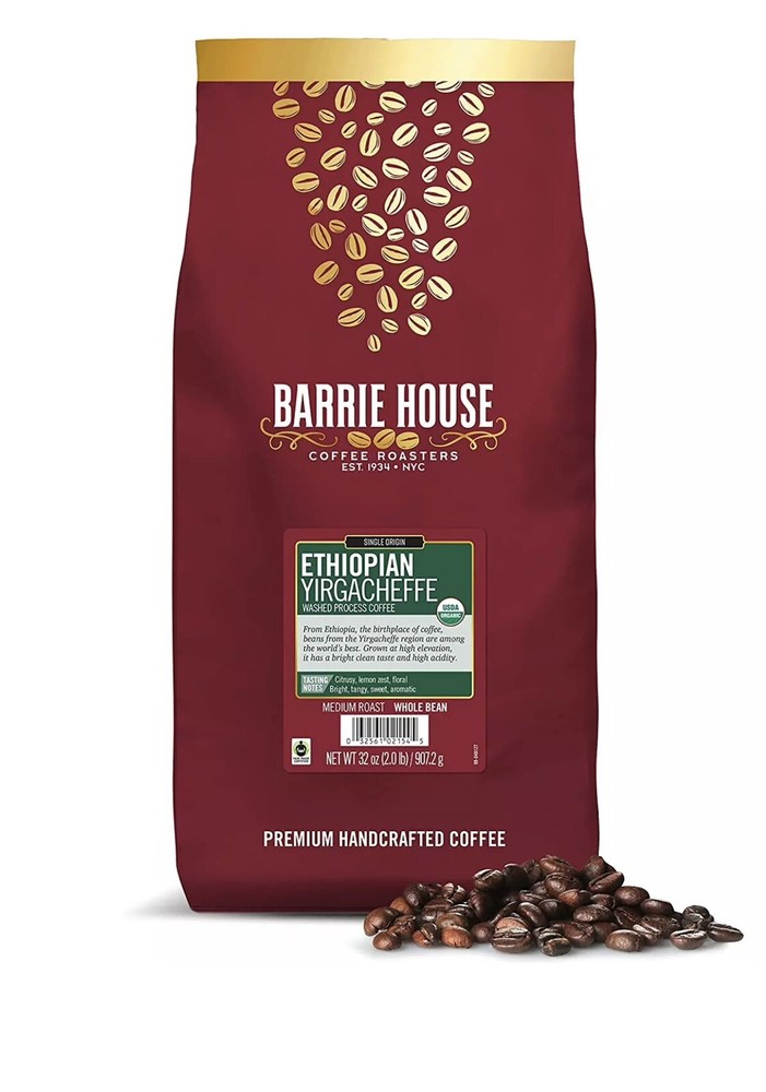 Ethiopian Yirgacheffe Single Origin Whole Bean Coffee, 2 Lb Bag