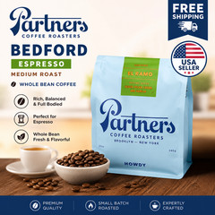 PARTNERS COFFEE ROASTERS – Whole Bean Coffee (Bedford – Espresso, Medium Roast