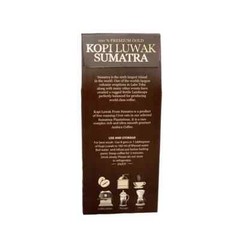 Indo Estate Coffee, Kopi Luwak Sumatra, 100g, Whole Bean (Pack of 1)
