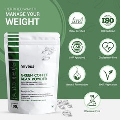 Neuherbs Unroasted Arabica Green Coffee Beans Powder With Chlorogenic Acid -100g