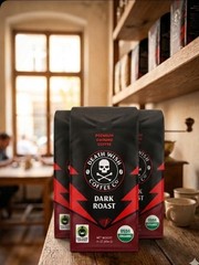 3 PK – Death Wish Coffee, Organic and Fair Trade Dark Roast Ground Coffee, 16 oz