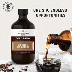 Christopher Bean Chocolate Indulgence Cold Brew Coffee Concentrate Bottle
