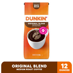 TitleDunkin’ Original Blend Whole Bean Coffee, Medium Roast, 12 oz Bag…