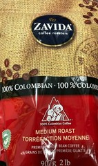 ZAVIDA 100% COLOMBIAN PREMIUM WHOLE BEAN COFFEE 907g/2LBS 4 BAGS – FREE SHIP