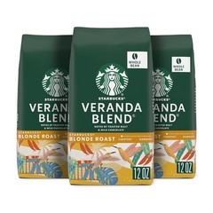 Whole Coffee Beans Blonde Roast Hot/Iced Coffee Veranda Blend Six 12 oz Bags​