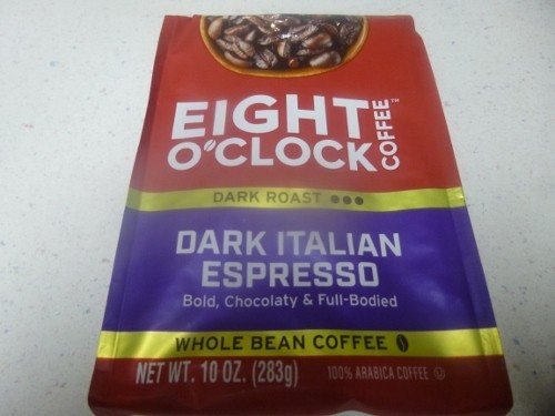 Eight O’Clock Dark Italian Espresso, Dark Roast, Whole Bean Coffee 10oz BB 10/26