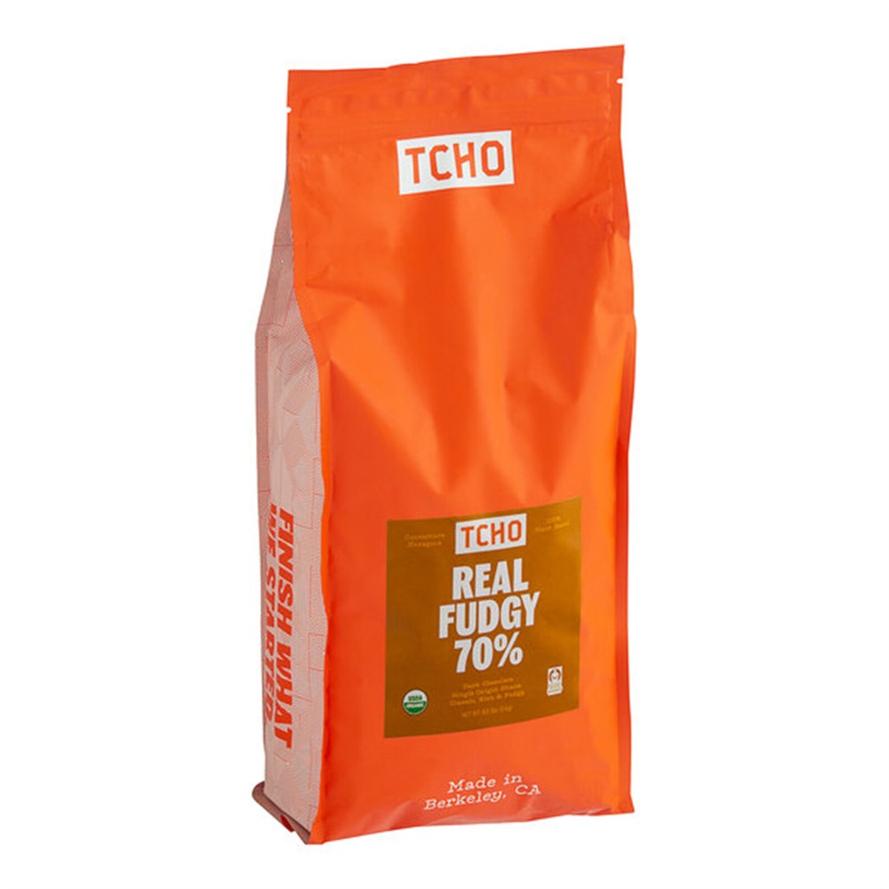 TCHO Real Fudgy 70% Dark Chocolate Hexagons 6.6 lb. – 3/Pieces WS-409TFUDGY