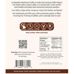 La Republica Organic Instant Mushroom Coffee, 120 Servings