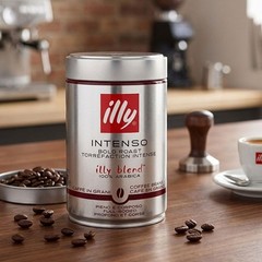 illy Intenso Whole Bean Coffee in Tin 100% Arabica Dark Roast 250g – PACK OF 12