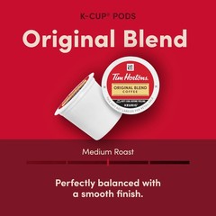 Tim Hortons Medium Roast Coffee Beans 48 Count Original Blend Home Brewing