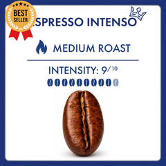 Espresso Intenso Whole Bean Coffee 100% Robusta Blend Medium Roast 2.2 Lb Bag