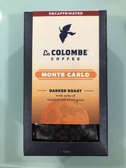 LA COLOMBE COFFEE DECAF MONTE CARLO DARK ROAST BLEND WHOLE BEAN 12OZ