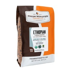 , Organic Ethiopian Yirgacheffe Whole Bean Coffee, Light Roast, USDA Organic,…