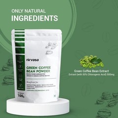Neuherbs Unroasted Arabica Green Coffee Beans Powder With Chlorogenic Acid -100g