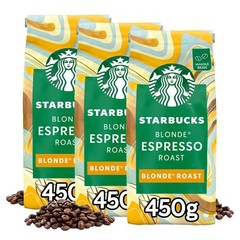 3 x Starbucks BLONDE ESPRESSO ROAST – Coffee Beans Bag 3 x 450g / 15.9oz