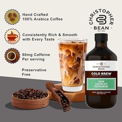 Christopher Bean Dark Chocolate Peppermint Bark Cold Brew Coffee Concentrate