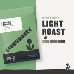 Ethiopia Heirloom Blend Whole Bean Coffee Light Roast USDA Organic Single Origin