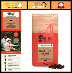 Flavored Medium Roast Whole Bean Coffee – Hazelnut Crème, 2 lb Bag – Fresh Brew