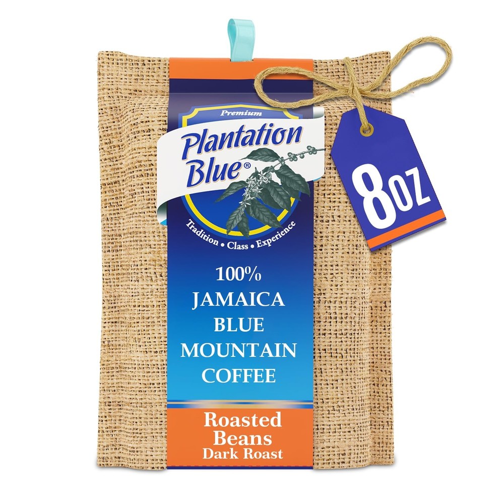 Plantation Blue 100% Blue Mountain Coffee, Dark Roast, Whole Bean, Premium Ja…
