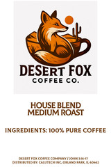 House Blend | Medium Specialty Arabica Roast | Fresh Roasted | Desert Fox Coffee