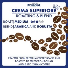 Caffè Borbone Whole Bean Coffee, Medium Roast Arabica and Robusta Blend, Crem…