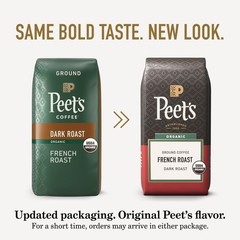 Bold USDA Organic Dark French Roast Coffee – 100% Arabica, 18 Oz Resealable Bag