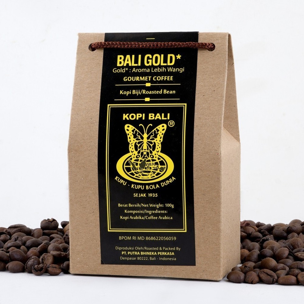 Kupu Kupu Bola Dunia, Bali Gold, 100g, Roasted Bean (Pack of 1)