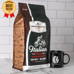 Italian Roast Whole Bean Coffee Dark Roast Kosher 5 lb 80 oz Bulk