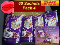 4 x15 Sachet Peem Coffee Herbs 22 in 1Instant Mix Powder Arabica for Healthy