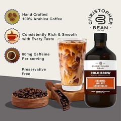 Christopher Bean Caramel Walnut Shortbread Cold Brew Coffee Bottle