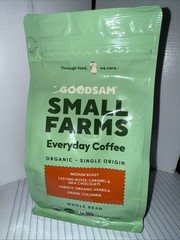 Single Origin Organic Coffee, Everyday, Whole Bean, Medium Roast, 12 oz