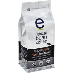 Ethical Bean Fairtrade Organic Coffee,Superdark French Roast, Ground Coffee Bean