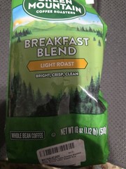 Green Mountain Coffee Roasters Breakfast Blend Whole Bean Coffee Bagged 180z